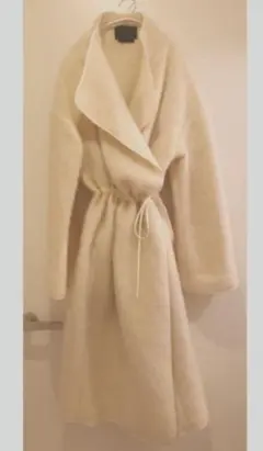 イタリア製.モヘアシャギーロングコート