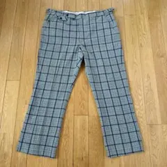 70sビンテージ！チェックスラックス！青緑