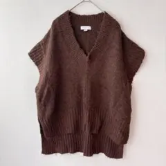 SALE✨ TOPSHOP トップショップ ベスト ニットベスト ブラウン M