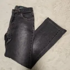 【良品】ダークグレー ストレッチフレアスデニムパンツ 9号