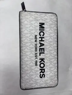 MICHAEL KORS 長財布 ラウンドファスナー ホワイトのサムネイル