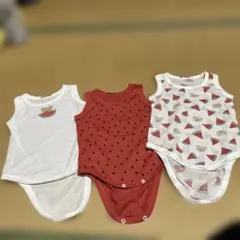 ベビー用タンクトップロンパース3枚セット