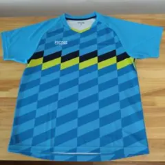 VICTAS チェッカーラインゲームシャツ M ターコイズ