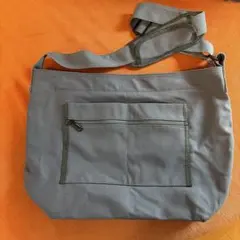 グレー キャンバス ショルダーバッグ メンズ