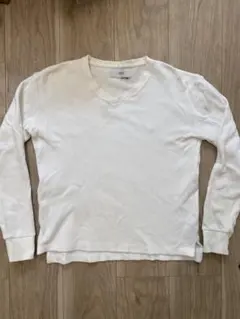 AZUL ホワイト Vネック 長袖カットソー M