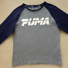 PUMA 長袖カットソー 140サイズ グレー/ネイビー