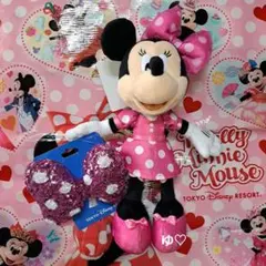 ディズニー ミニー ぬいぐるみバッジ キーホルダー ヘアゴム