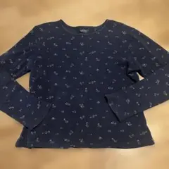 ま*め様 花柄　ネイビー　長袖トップス　SONOMAのサムネイル