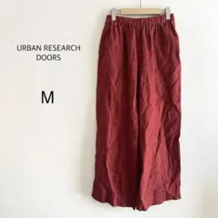 【URBAN RESEARCH DOORS】 リネン100% ワイドパンツ M