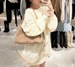 【Chico】バックオープンケーブルルーズワンピース ホワイト 新品