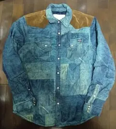 DENIM SUPPLY パッチワーク調 デニムシャツジャケット