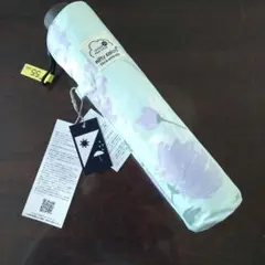 晴雨兼用 折りたたみ傘 水色 花柄