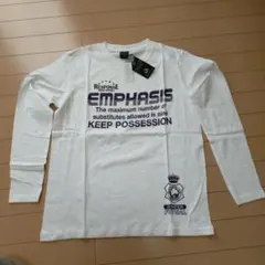 プリント入り長袖シャツ M