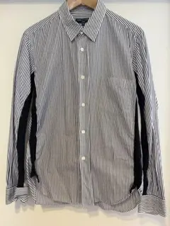 COMME des GARCONS hommeストライプシャツ ウール切替 Mのサムネイル