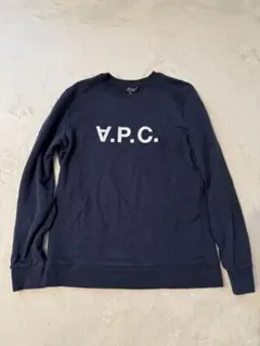 A.P.C. アーペーセー ロゴ スウェット トレーナー ネイビー Mサイズ