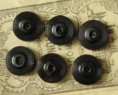 プレスドホーン製 ボタン 6個 φ16mm 厚5~6mm フランス輸入 #141