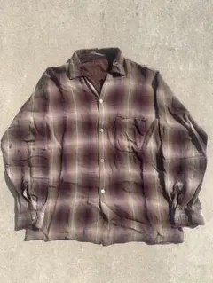 60s arrow ombre check shirt 襤褸　ボロ