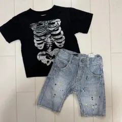 キッズTシャツ&デニムセット　上下セット