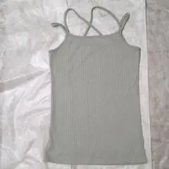 リブ編みキャミソール FREEサイズ