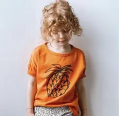 Bobo Choses / パイナップル柄 Tシャツ オレンジのサムネイル