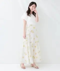 natural couture 花柄ロングスカートのサムネイル