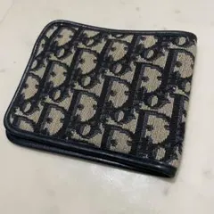 【✨人気モデル✨】 DIOR 二つ折り　財布　Vintageトロッター　ネイビー