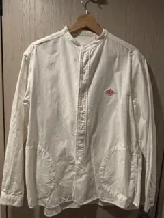 美品DANTON オックスフォード バンドカラー シャツ 長袖 ホワイト42