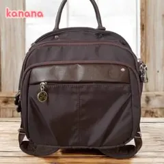 美品 カナナプロジェクトナイロン/レザー リュック 廃盤カラー ブラウン