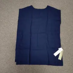 新品未使用】はらっぱ 前後両方で着られるシャツ レギュラー丈 (紺 