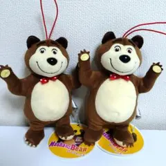 【タグ付き・未使用】マーシャとくま マスコット クマ 2体セット