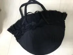 ★未使用　ワンダフルワールド　リボン　沢山のレースピコフリル　黒　少々難ありのサムネイル