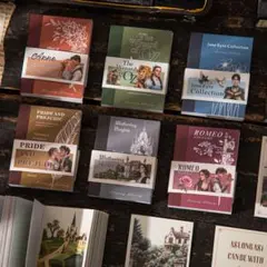 4M-38 ／コラージュ素材　シール　ステッカー　英字　セット　まとめ売り