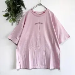 エヘカソポ アーチロゴTシャツ ピンク 新品 コットン混 半袖 ゆったり SM2のサムネイル