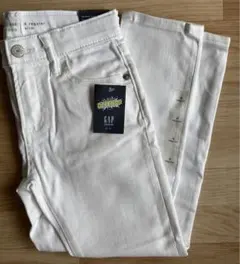 【新品】GAP KIDS ハイストレッチ 1969 デニム (白) 120  S