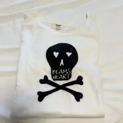 BEAMS HEART スカルプリント Tシャツ ホワイト