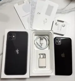 Apple iPhone 11 64gb SiMフリー ブラック 本体 箱