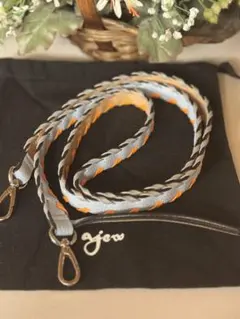 ⭐️専用⭐️ajew ショルダーストラップ【ブルー×brown】