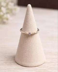 【最終値下げ】agete オパール・ダイヤモンド　K10ピンキーリング　#3