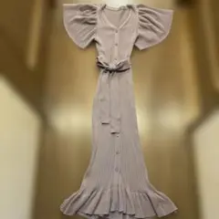 GRL薄紫色 リブ編み ニットワンピースSサイズ