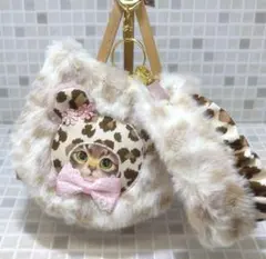 t*r様 コヤンイサムチョン★ねこポーチ　キーケース　ピンク　レオパードファー