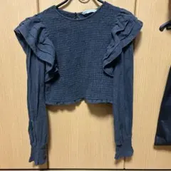 ZARA フリルニットトップス XS レディース