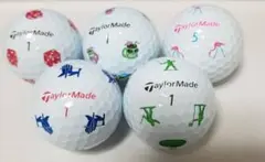 希少 TaylorMade TP5 ゴルフボール イラスト入り5個セット