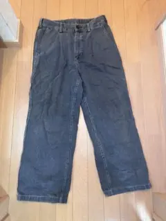 GU ワークパンツ ダークグレー ストレートレッグ