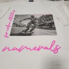 NUMERALS Tシャツ ホワイト フォトプリント Lのサムネイル