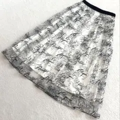 極美品】ANAYI アナイ 23AW カリグラフィーチュールギャザースカート