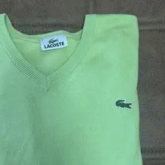 LACOSTE ライトグリーン Vネック セーターのサムネイル