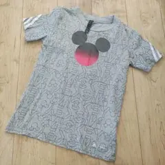 adidas アディダス ミッキーマウス Tシャツ グレー 140cm