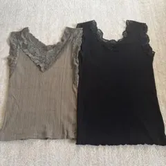 美品 レースタンクトップ 2枚セットMサイズのサムネイル