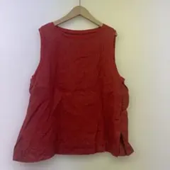 luxeフレンチリネンツイル ノースリーブブラウス