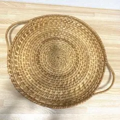 天然素材の編み込みバスケット 44×30cm